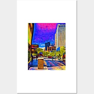 Denver 16th Street Mall In Fauvism Posters and Art